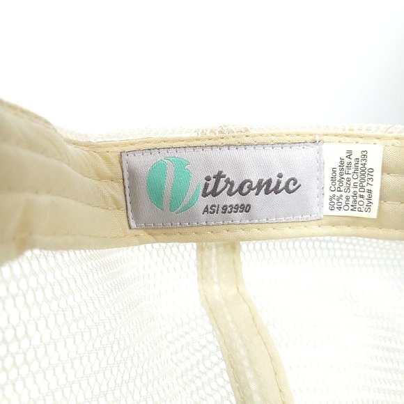 Omega Motion Mesh Strapback Cap Trucker Hat Vitronic Black White - Picture 12 of 12